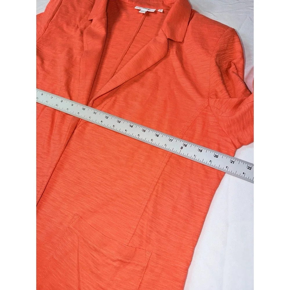 Chico's lightweight orange/coral open-front blazer/cardigan Size L
